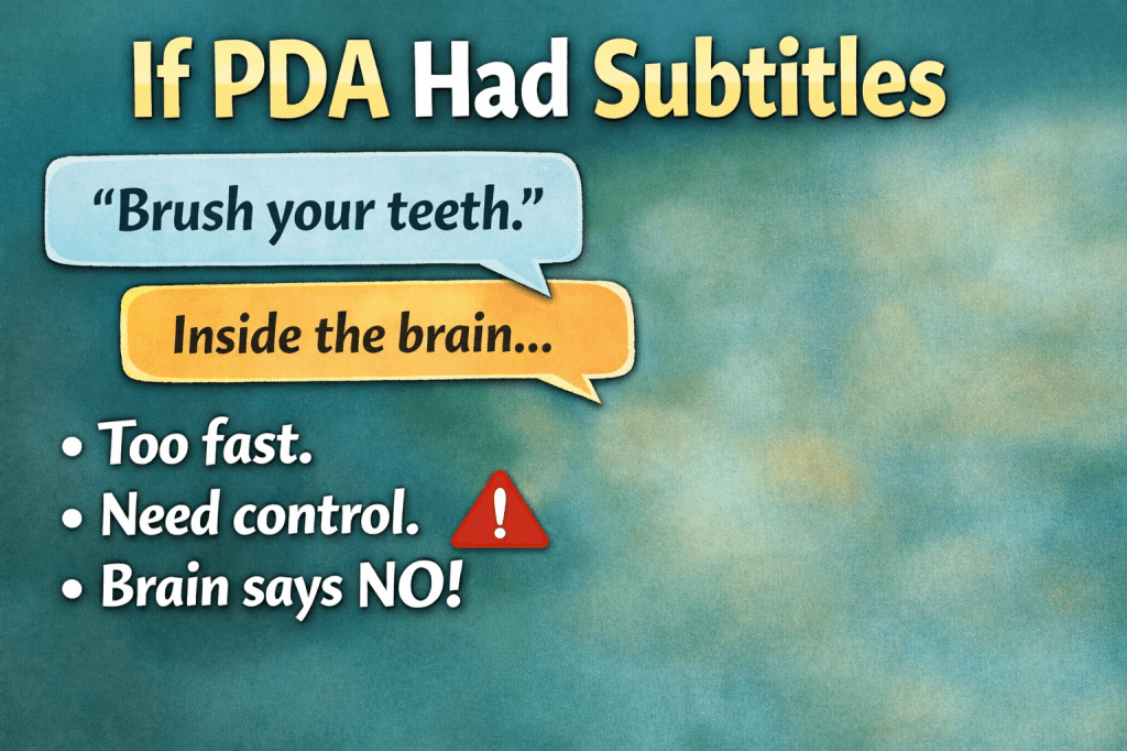 If PDA Had Subtitles: Understanding Demand Avoidance From the&nbsp;Inside