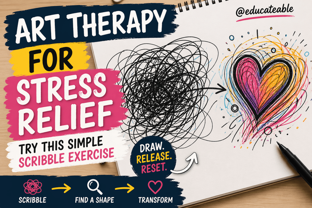 Art Therapy for Stress Relief: A Simple Scribble Exercise That Helps You Let&nbsp;Go