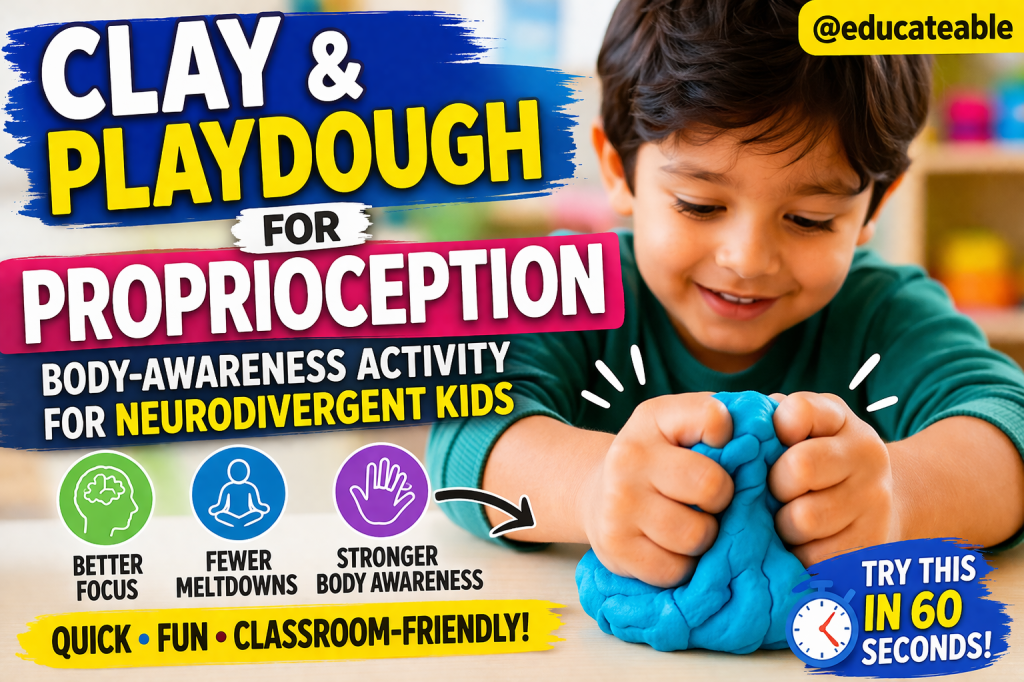 Clay & Playdough for Proprioception: A Simple Body-Awareness Activity for Neurodivergent Kids