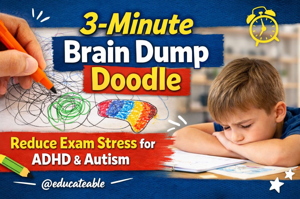 3-Minute Brain Dump Doodle to Release End-of-Term Exam Stress (ADHD & Autism)