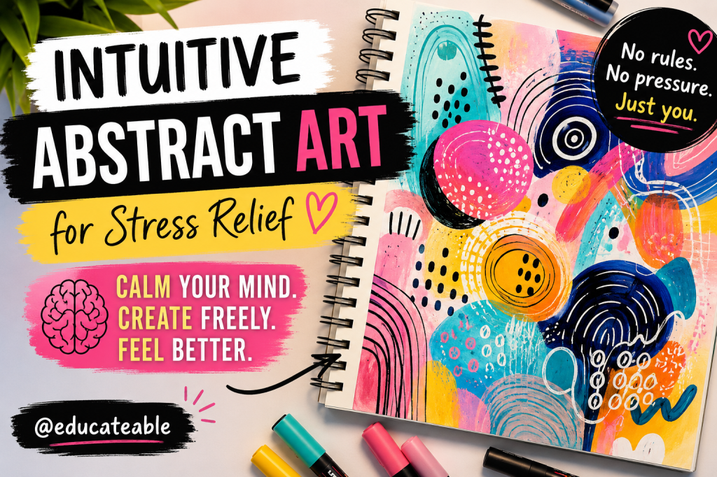 Intuitive Abstract Art for Stress Relief: A Gentle Expressive Art Practice for Overthinking&nbsp;Minds