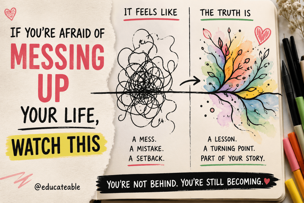 If You’re Afraid of Messing Up Your Life, Read This: An Expressive Art Reminder for Teenagers and Young&nbsp;Adults