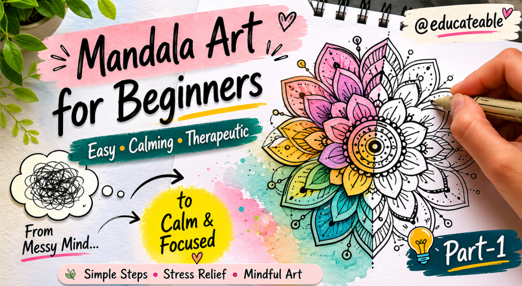 Mandala Art for Beginners: A Simple Creative Practice for Stress Relief and Emotional&nbsp;Calm