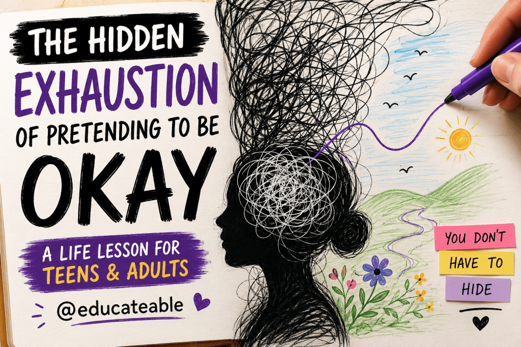 The Hidden Exhaustion of Pretending to Be Okay: An Expressive Arts Reflection on Emotional&nbsp;Masking