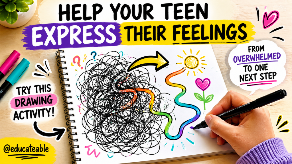 When Your Teen Says “I Don’t Know How I Feel”: A Simple Drawing Activity That Can Help