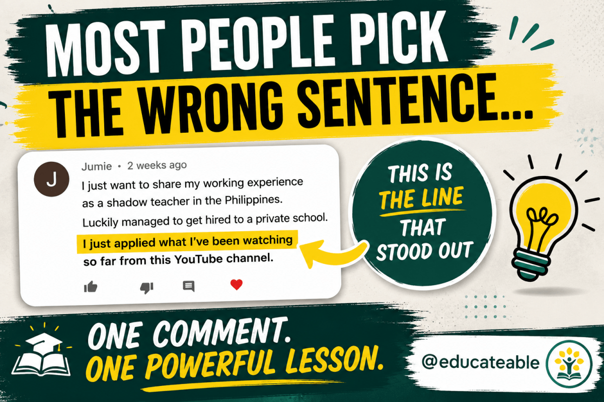 The Most Powerful Sentence Wasn’t “I Got Hired”: A Lesson Every Aspiring Shadow Teacher&nbsp;Needs