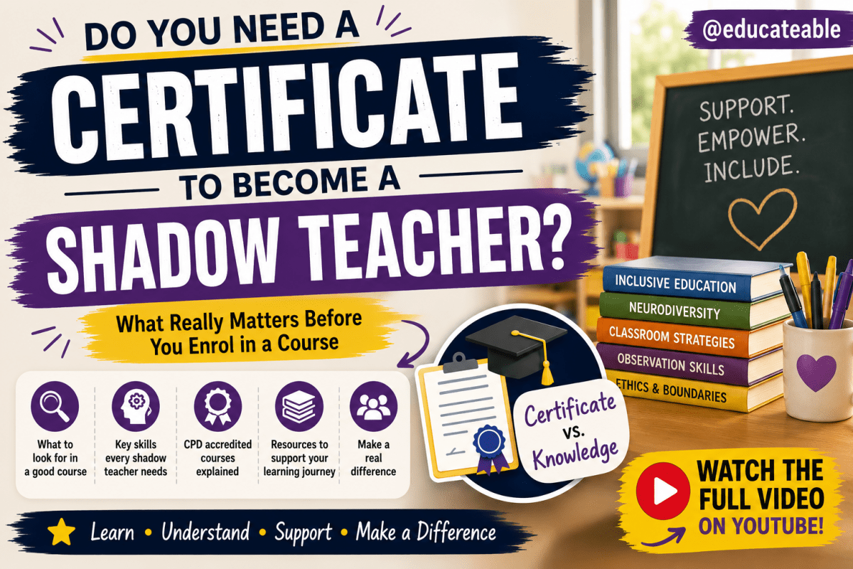 Do You Need a Certificate to Become a Shadow Teacher? What Really Matters Before You Enrol in a&nbsp;Course