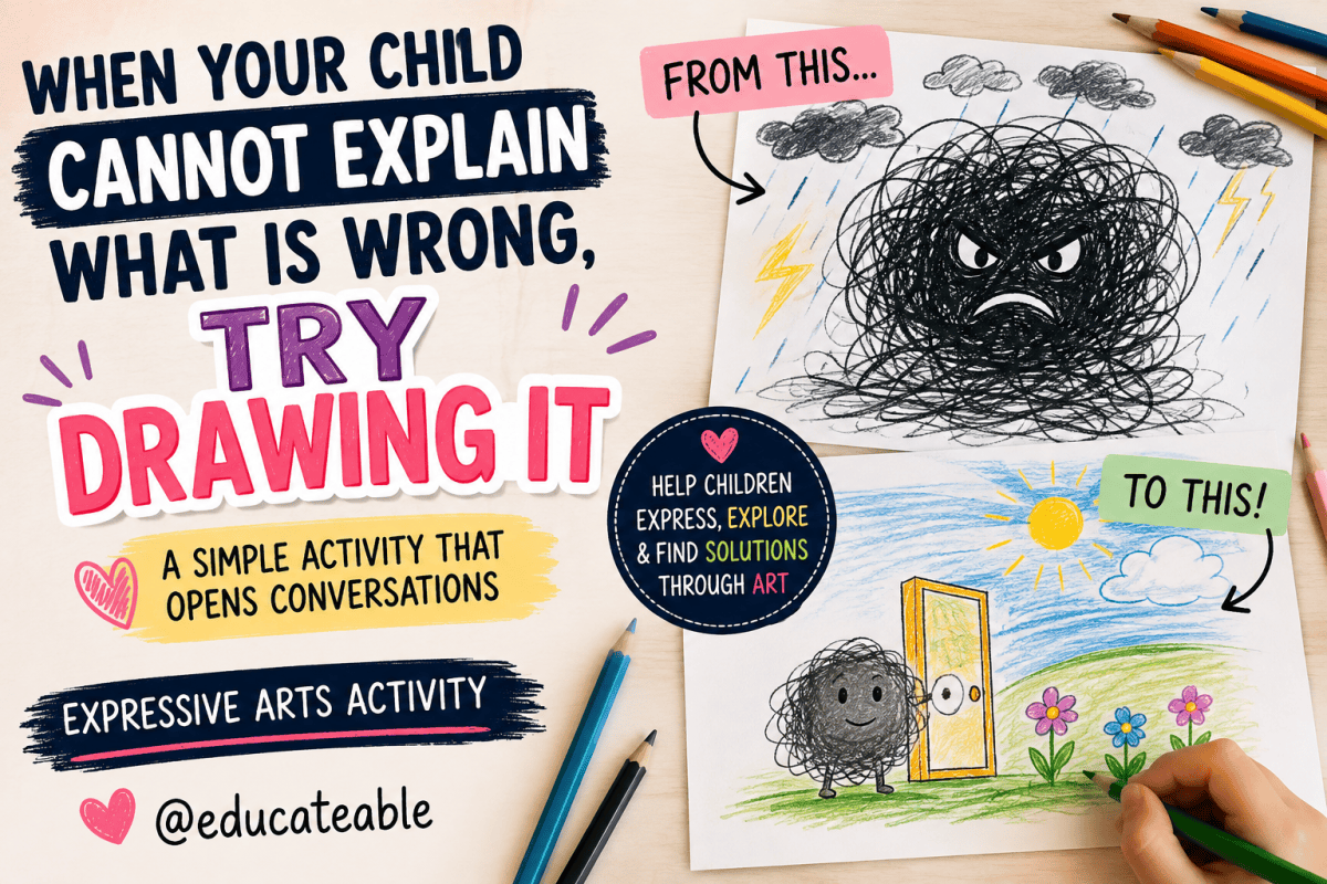 When Your Child Cannot Explain What Is Wrong, Try Drawing It: An Expressive Arts Activity for Emotional&nbsp;Expression
