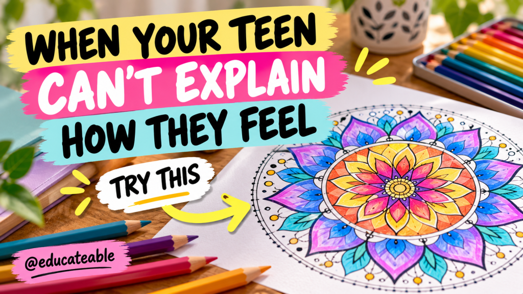 When Your Teen Cannot Explain How They Feel, Try This Creative Approach | Mandala Art&nbsp;Activity