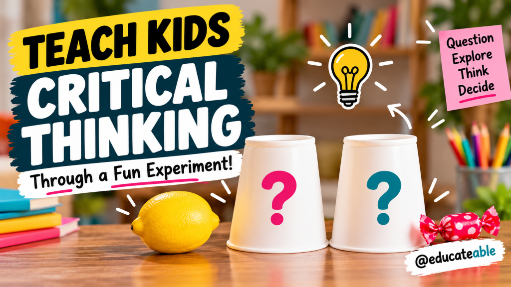 How to Teach Critical Thinking to Kids Through Play: A Simple Experiment for Parents