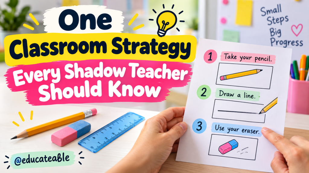 One Simple Classroom Strategy Every Shadow Teacher Should Know: Breaking Instructions into Small&nbsp;Steps